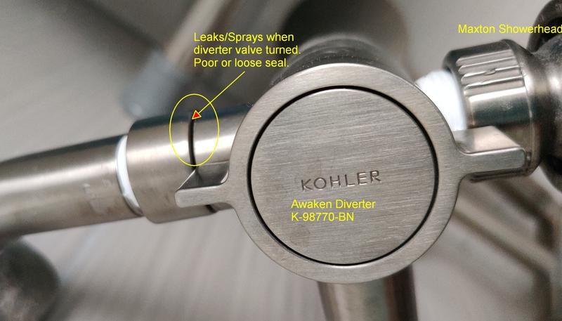 KOHLER Awaken Matte Black 4.0625-in Shower Arm with Diverter