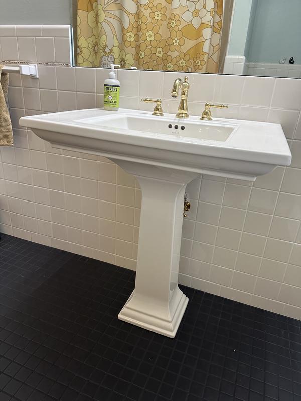 KOHLER Memoirs 30-3/4-Inch Rectangular Pedestal Bathroom Sink In 150th ...