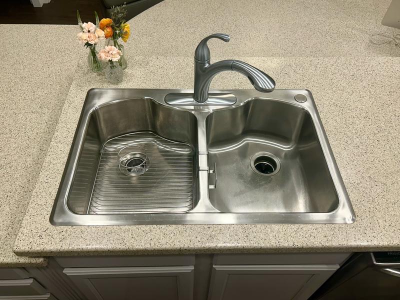 KOHLER Octave Dual-mount 33-in x 22-in Stainless Steel