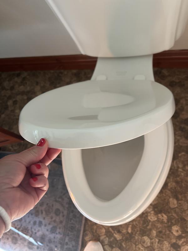 Kohler K-4986-0 Cachet Nightlight Quiet-Close with Grip-Tight Bumpers  Round-front Toilet Seat, White