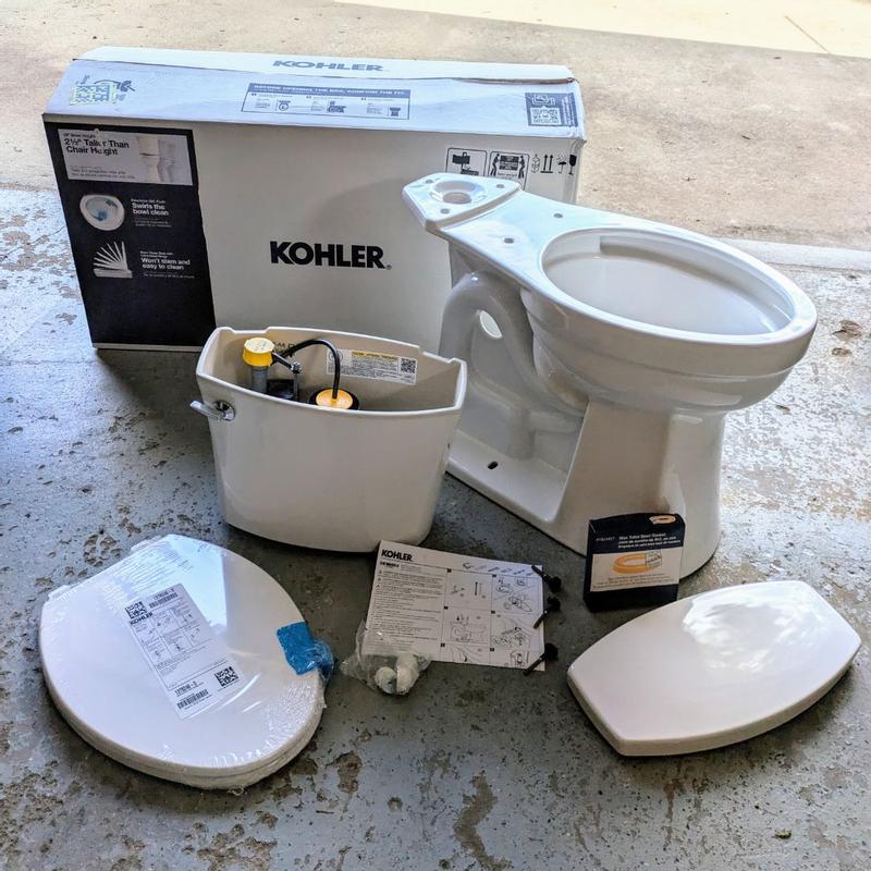 Elliston two piece elongated toilet K 43202 KOHLER