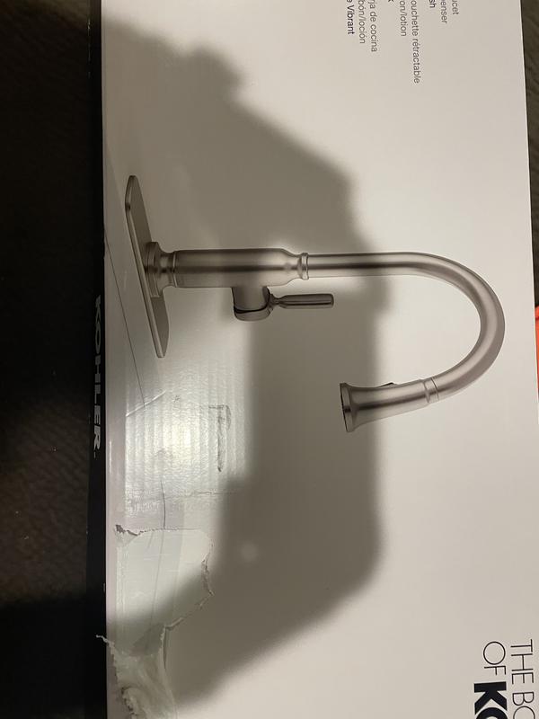 KOHLER Ealing Matte Black Single Handle Deckmount Pulldown Kitchen