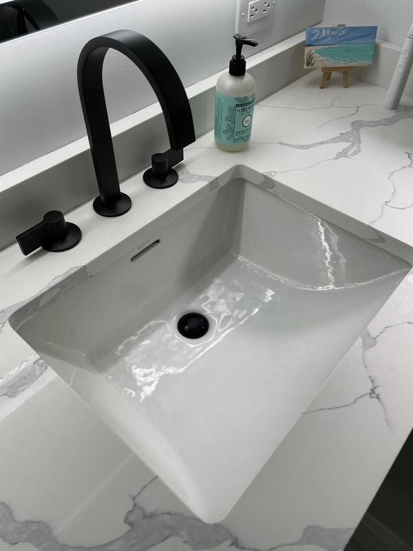 KOHLER Brazn Vitreous China 21.31-in Undermount Rectangular Modern ...