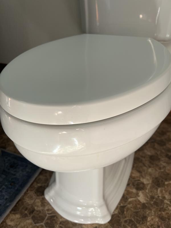 Kohler K-4986-0 Cachet Nightlight Quiet-Close with Grip-Tight Bumpers  Round-front Toilet Seat, White