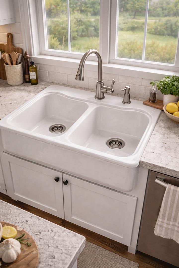 KOHLER | K-5818-4 | Hartland Top-Mount Kitchen Sink with Four