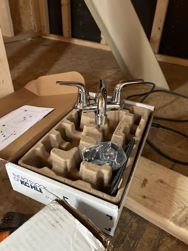 KOHLER Jolt Polished Chrome 2-handle Wall-mount Utility Faucet in