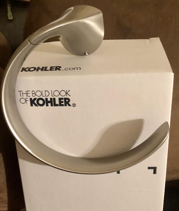 KOHLER Avail Vibrant Brushed Moderne Brass Wall Mount Single Towel Ring in  the Towel Rings department at