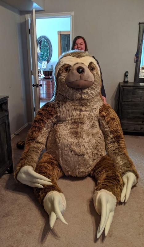 huge stuffed sloth