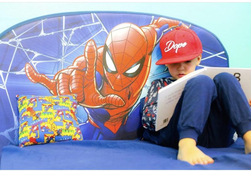 Delta Children Marvel Spider Man Upholstered Twin Bed