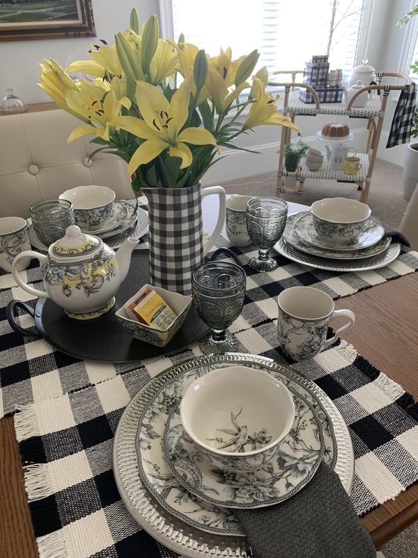 222 Fifth Adelaide Grey 16-pc. Dinnerware Set