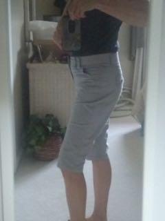 petite lee lyric twill skimmer capris