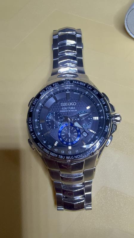 Seiko Coutura Men's 45mm Stainless Steel Solar Chronograph Watch
