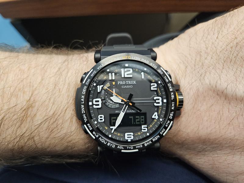 Casio Men's 51mm Pro Trek Tough Solar Analog-Digital Triple Sensor