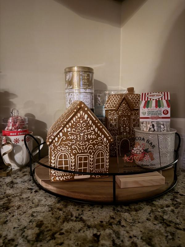 St. Nicholas Square® Ceramic Gingerbread House Three Table Decor