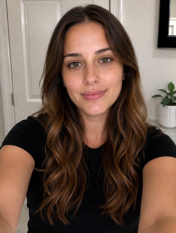 Customer photo for "Creamy, easy to blend, and gives a natural-looking brightening effect"