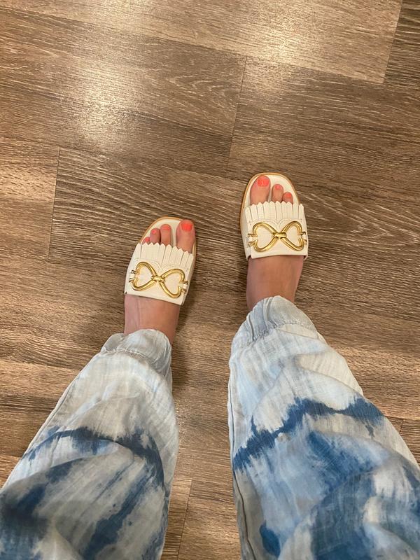 positano spade chain slide sandals