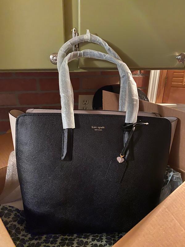 kate spade black large tote