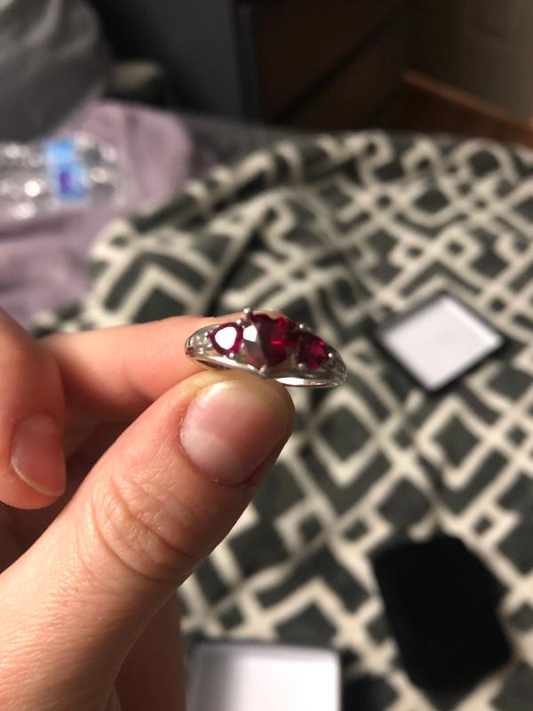 Kay jewelers ruby hot sale heart ring