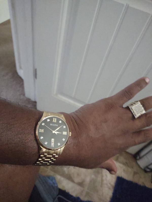 Bulova Men's Watch Diamonds Collection 97D108 Kay