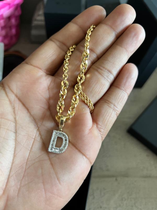 Alphabet necklace with pendant D