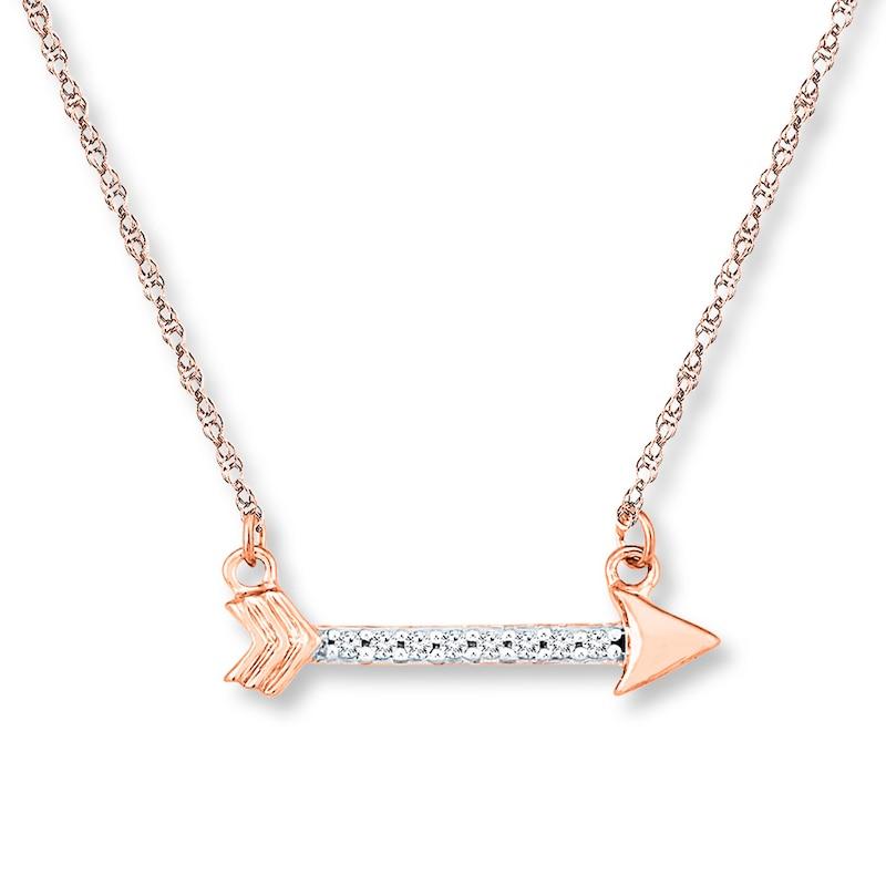 Rose gold store arrow necklace