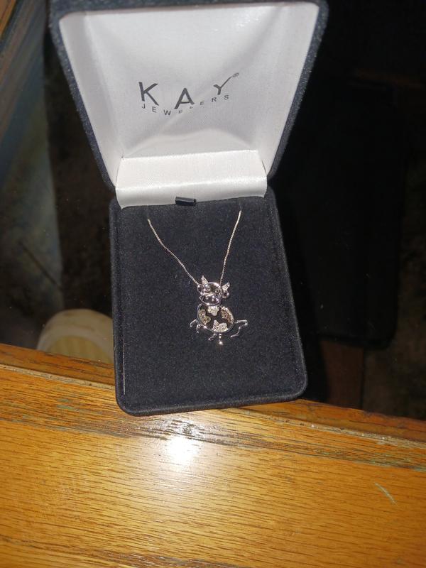 Diamond deals cow necklace