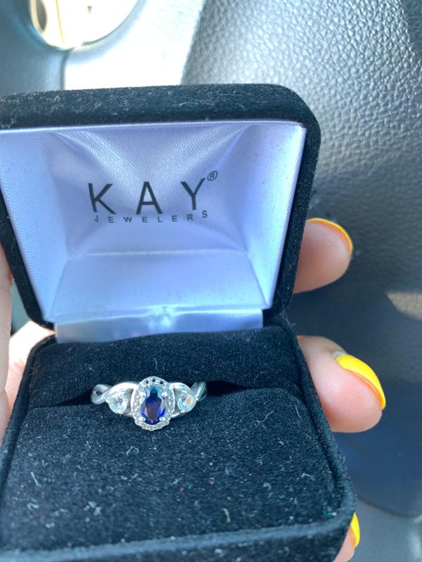 Kay jewelers lab clearance created sapphire ring