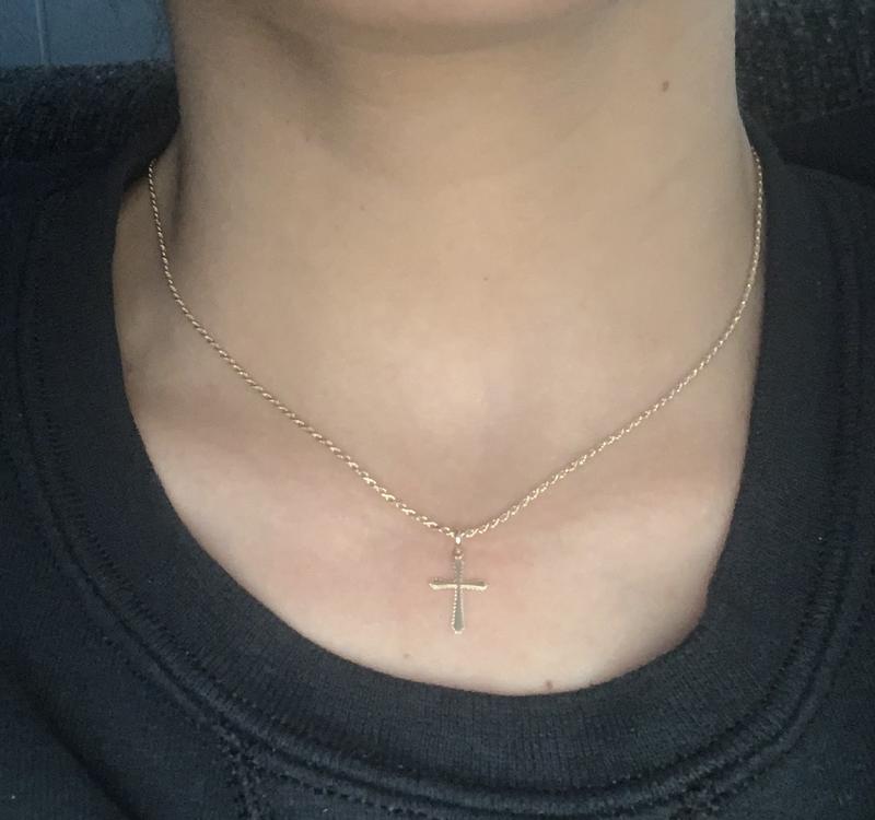 Little Gold Cross Necklace for Kids / Small Cross Chain for First