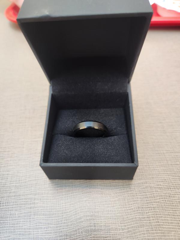 6mm Satin Wedding Band Black Tungsten Carbide | Kay