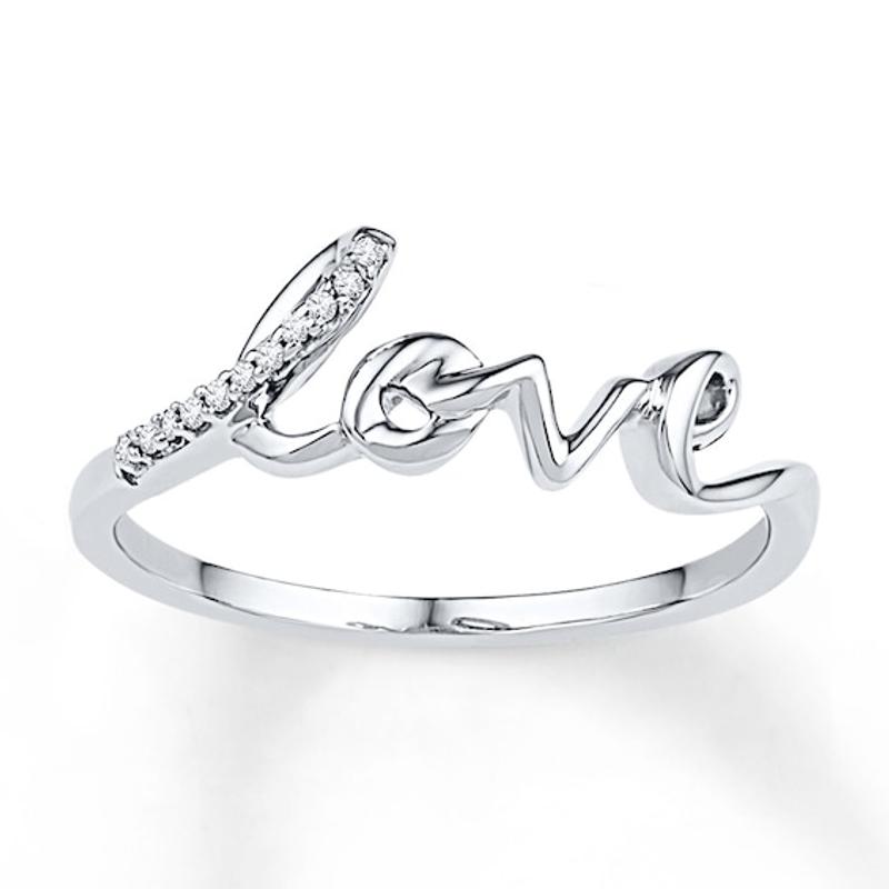 Sterling silver shop love ring