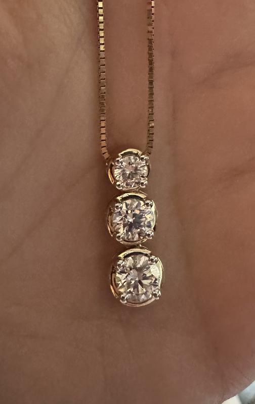 Memories Moments Magic Lab-Grown Diamond Three-Stone Vertical