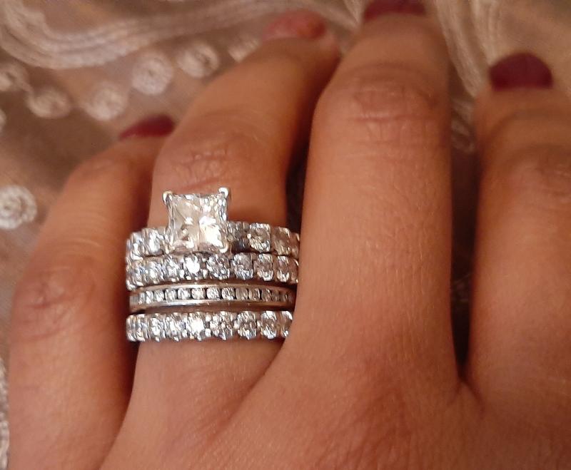 kaori White Whitening Jewelry 50g×② Diamond Enhancer Ring 1-1/2 ct tw Round-cut 14K White Gold | Kay