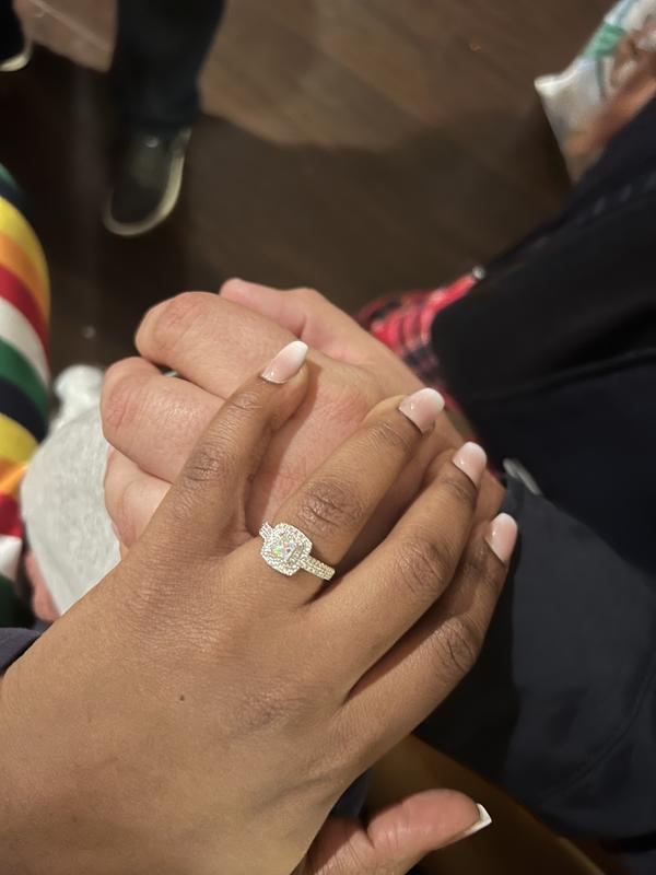 The Leo First Light Diamond Princess Cut Engagement Ring The Leo