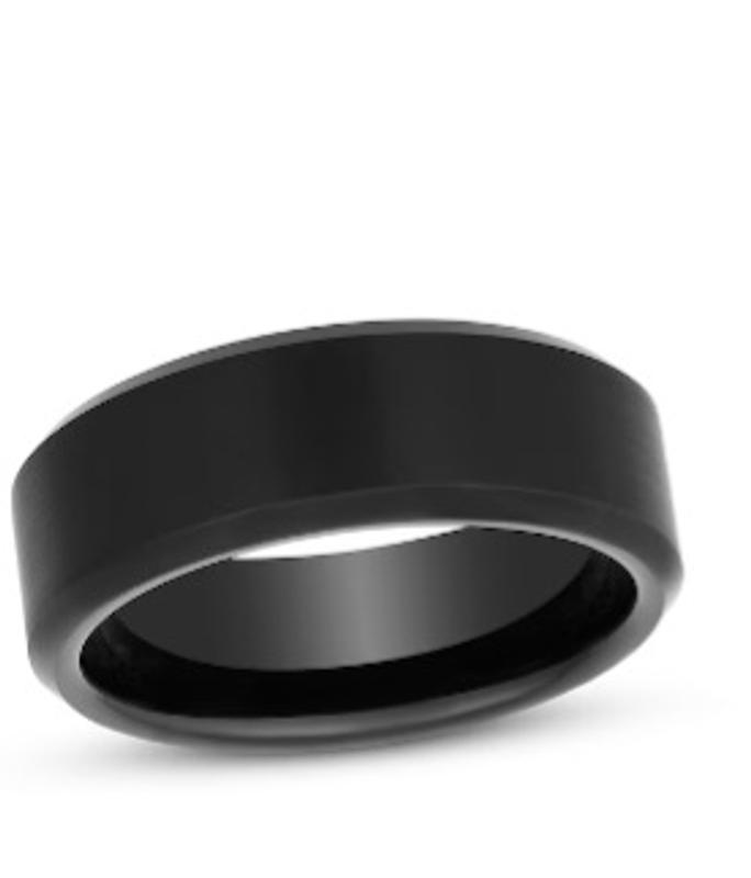 NUNCAD 8mm Black Tungsten Carbide Ring - Matte Finish Men's Wedding Band, Comfort Fit - View #8