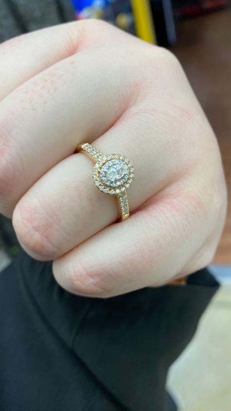 Oval Diamond Engagement Ring 1/2 ct tw 14K Yellow Gold