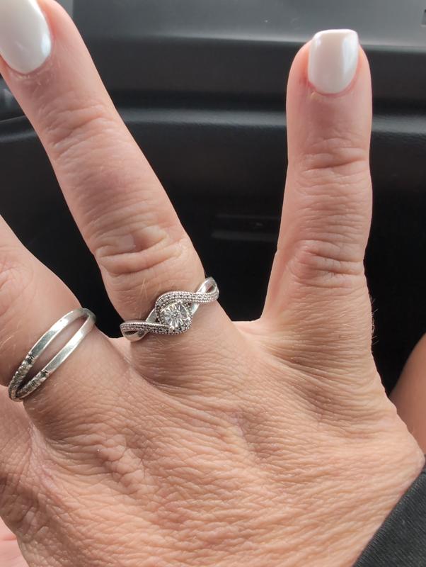 Diamond Bypass Promise Ring 1/15 ct tw Sterling Silver | Kay