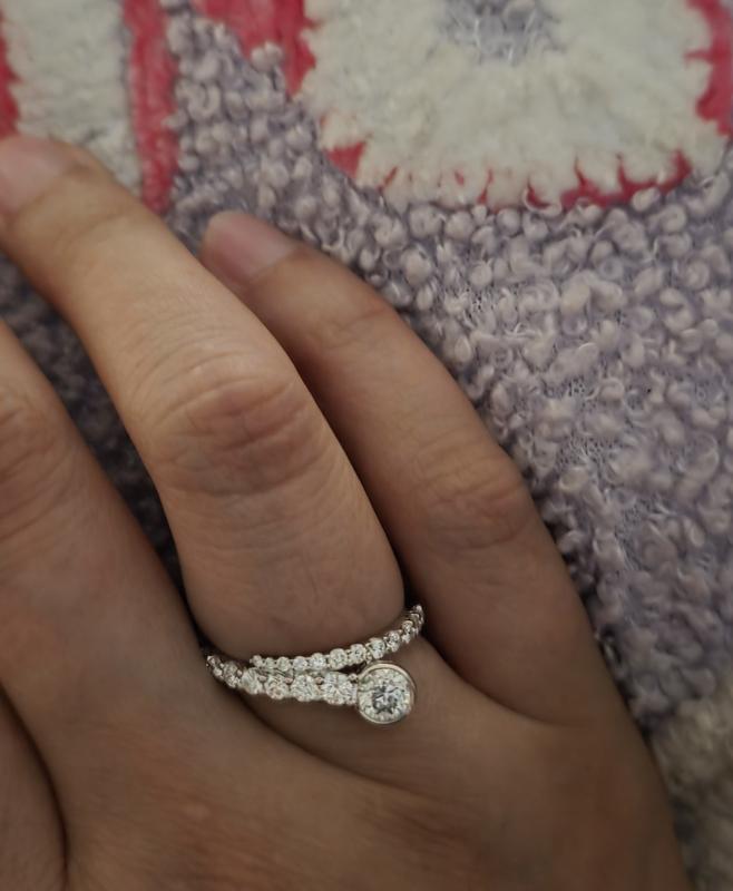 Diamond Bypass Anniversary Ring 1 ct tw 14K White Gold | Kay