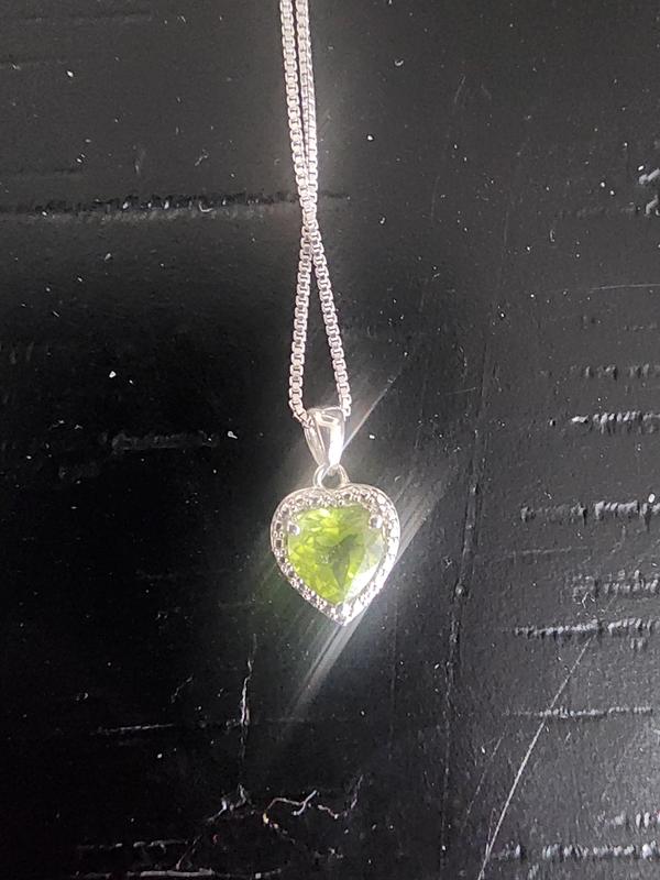 Peridot Heart Necklace Sterling Silver | Kay
