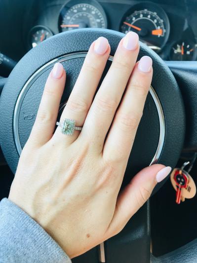 Neil Lane Green Quartz Bridal Set 1 ct tw Diamonds 14K White