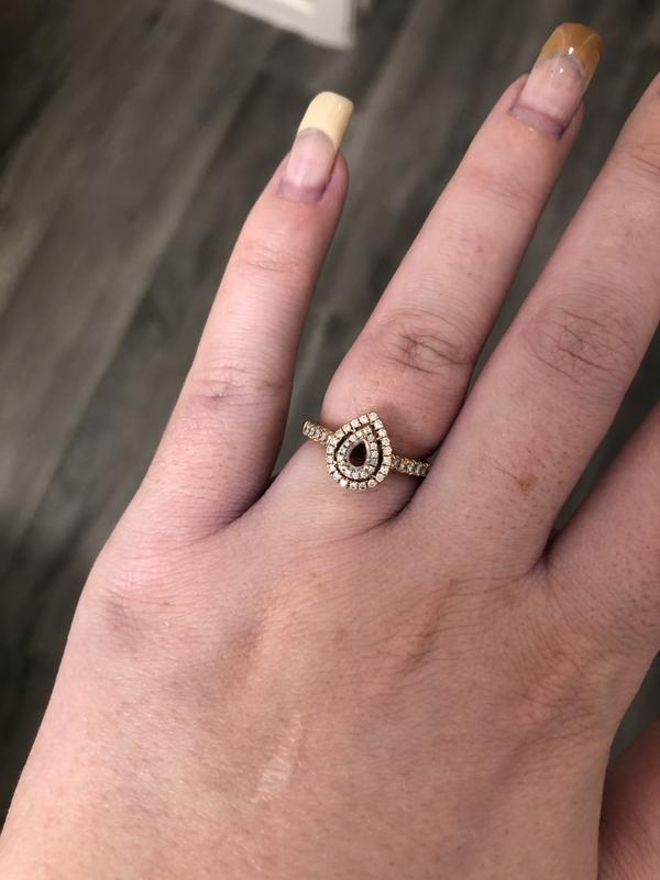 Rose gold pear engagement deals rings kay jewelers