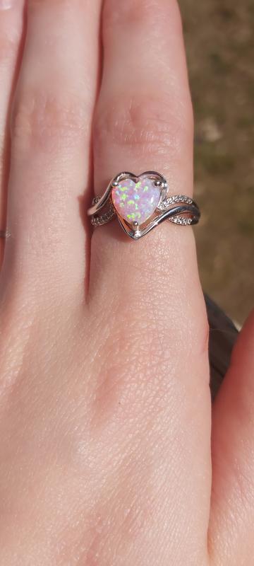 Heart shaped deals opal ring