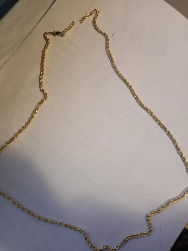 Kay Outlet Hollow Rope Chain Necklace 10mm 10K Yellow Gold 20”