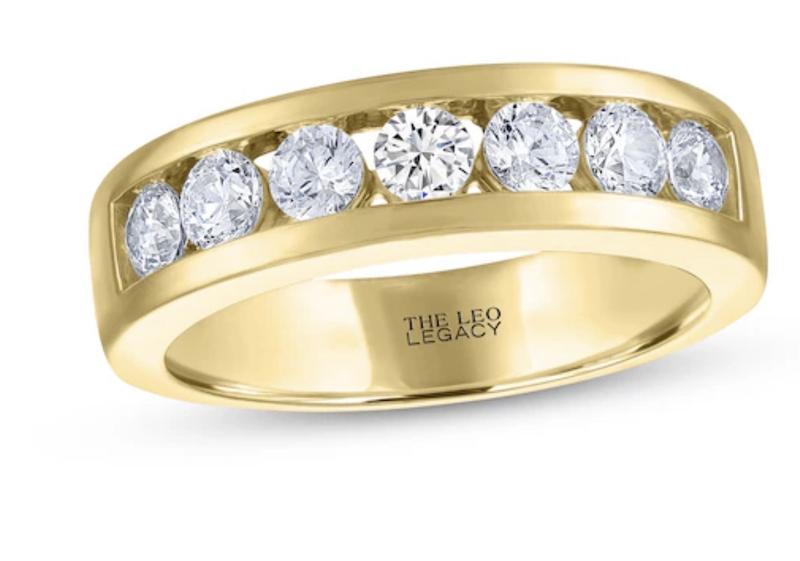 Men's THE LEO Legacy Lab-Grown Diamond Seven-Stone Wedding Band 1
