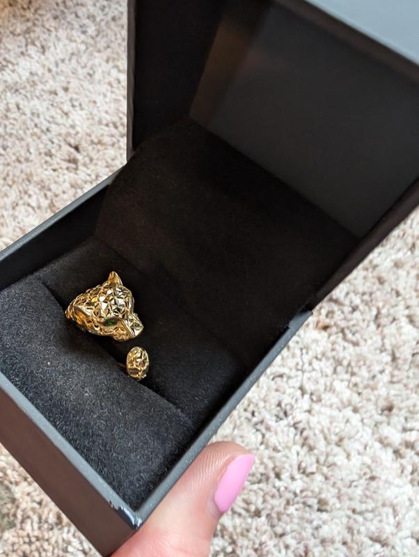 Italian Brilliance Deconstructed Panther Ring 14K Yellow Gold