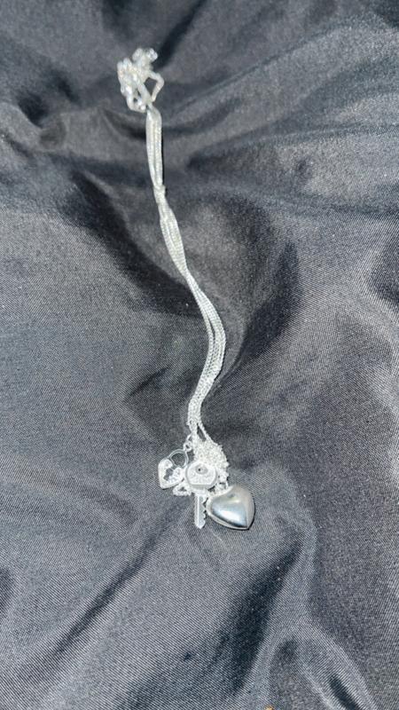 Heart & Key Necklace Sterling Silver