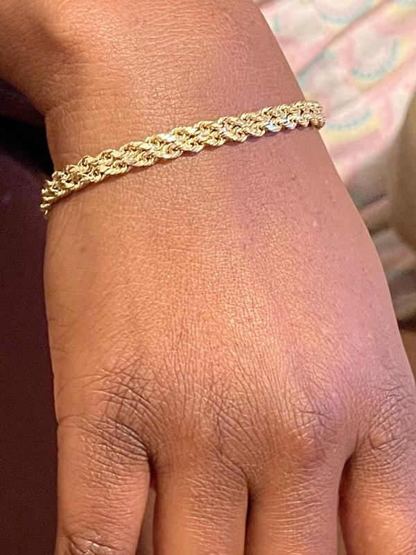 Gold braided rope on sale bracelet