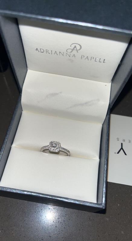 Adrianna Papell Diamond Engagement Ring 1 4 ct tw 14K White Gold Kay