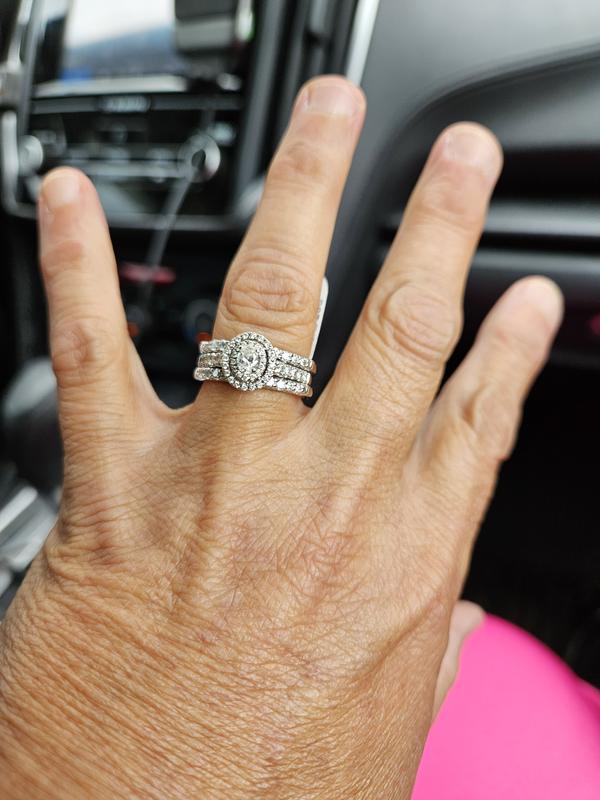 Previously Owned Diamond Enhancer Ring 1/2 ct tw Round-cut 14K White ...