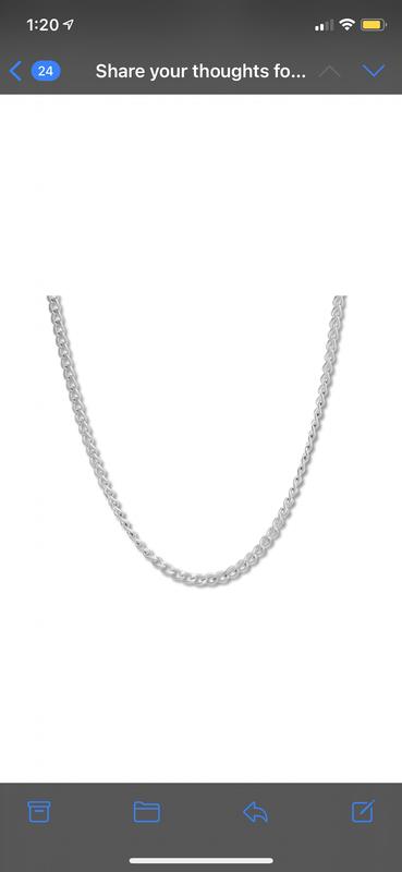 Curb Chain Necklace 2mm Solid Stainless Steel 22