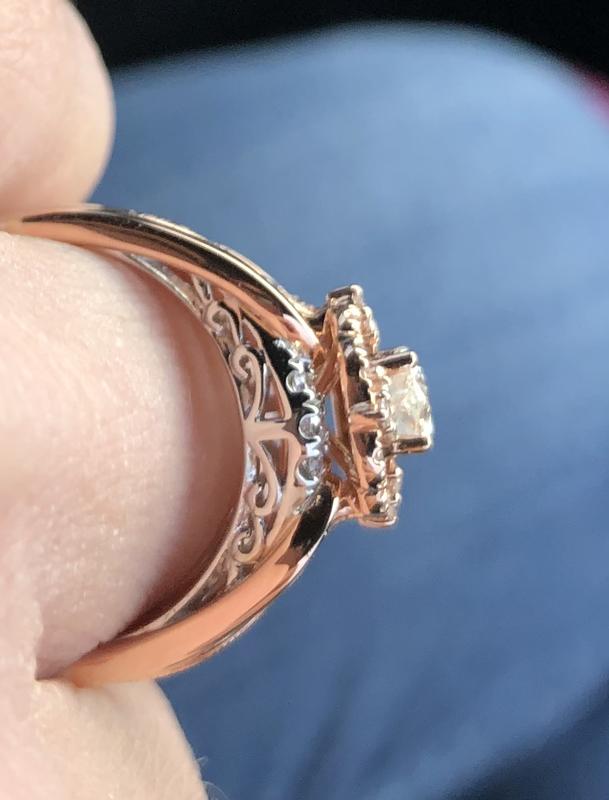 Diamond Enhancer Ring 1/3 ct tw Round-cut 14K Two-Tone Gold | Kay